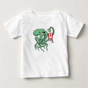 Octopus with Popcorn Baby T-Shirt