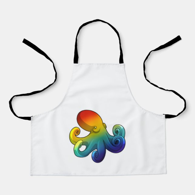 Octopus with Rainbow Apron (Front)