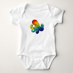 Octopus with Rainbow Baby Bodysuit
