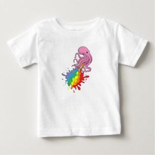 Octopus with Rainbow Baby T-Shirt