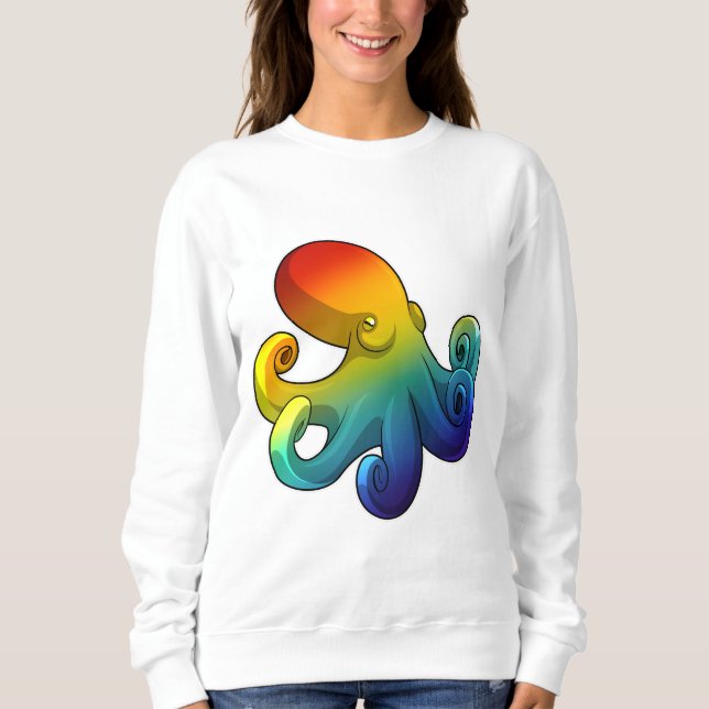 Octopus with Rainbow Sweatshirt (Front)