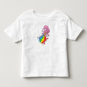 Octopus with Rainbow Toddler T-Shirt
