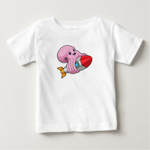 Octopus with Rocket Baby T-Shirt