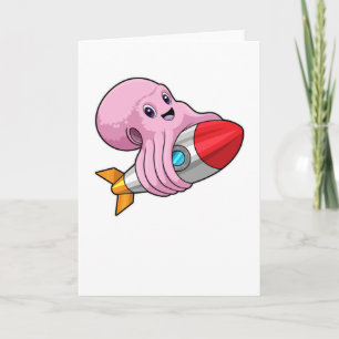 Octopus with Rocket Card