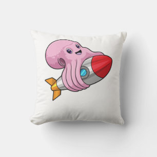 Octopus with Rocket Cushion