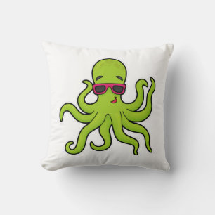 Octopus with Sunglasses Cushion
