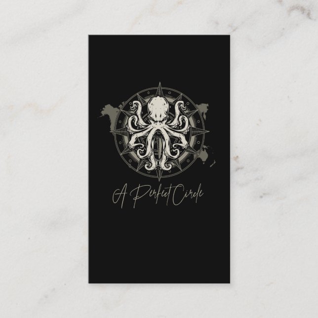 Octopus World Sea Animal Ocean Kraken Tentacle Business Card (Front)