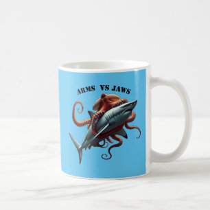 Octopus Wrapped Around a Great White Shark URM Coffee Mug