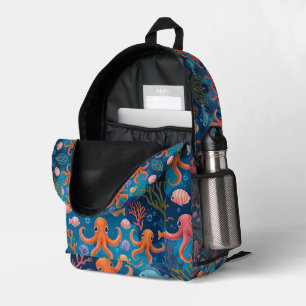 Octopuses Printed Backpack