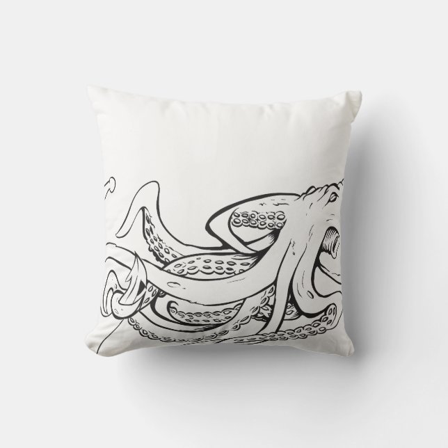 Octopuss With Anchor - Pillow! Cushion (Front)