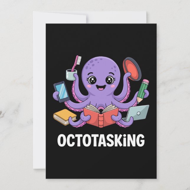Octotasking Creature in Multitask Mode Invitation (Front)