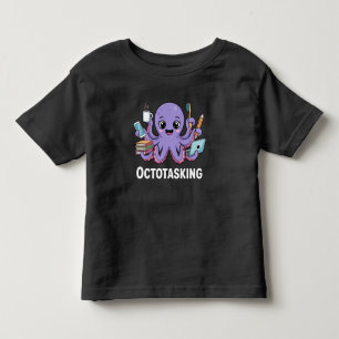 Octotasking Creature in Multitask Mode Toddler T-Shirt