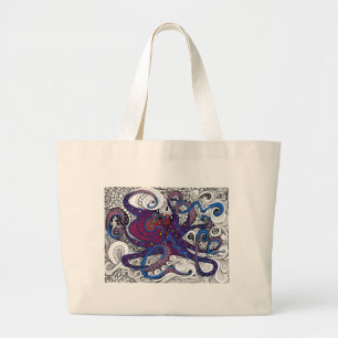 octpus! large tote bag