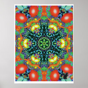 Ocular Kinetic Collage Kaleidoscope Poster