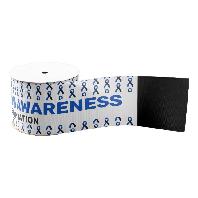 Ocular Melanoma Awareness Pattern Ribbon Grosgrain Ribbon (Spool)
