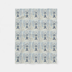 Ocular Melanoma Awareness Ribbon Fleece Blankets