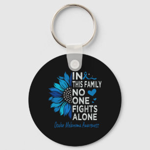 Ocular Melanoma Awareness Sunflower Support Ocular Key Ring
