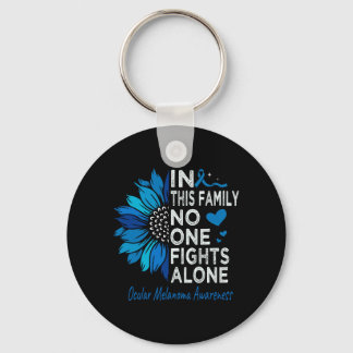 Ocular Melanoma Awareness Sunflower Support Ocular Key Ring
