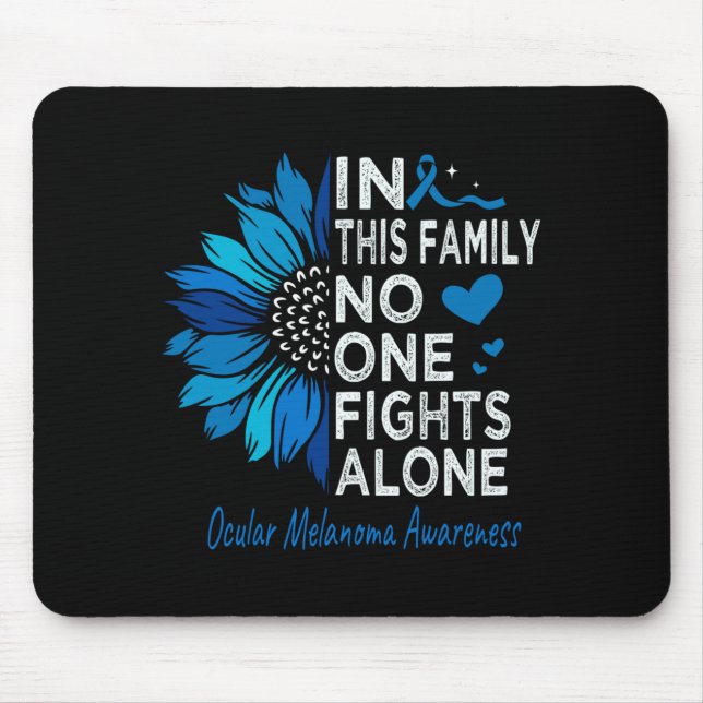 Ocular Melanoma Awareness Sunflower Support Ocular Mouse Mat (Front)