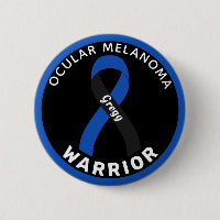Ocular Melanoma Warrior Ribbon Black Button
