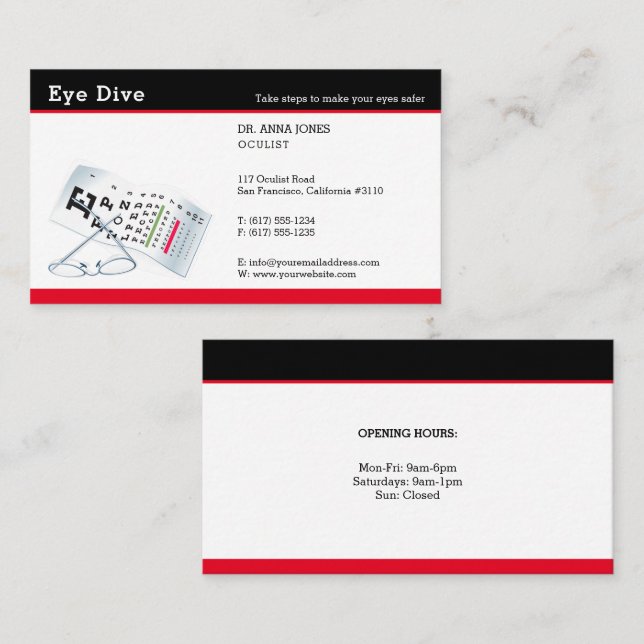 Oculist | Optican Business Card (Front/Back)