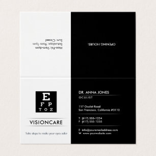 Oculist   optican business card