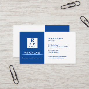 Oculist   Optican Business Card