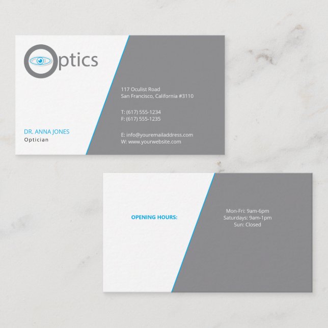Oculist | Optican Business Card (Front/Back)