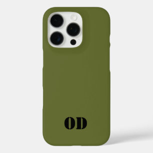 OD green custom monogram personalised iPhone 16 Pro Case