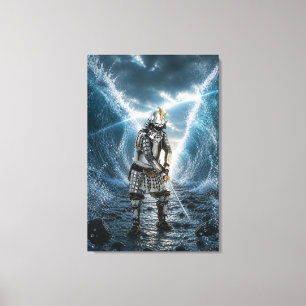 Oda Nobunaga Samurai Armour Water 24x36 Canvas Print