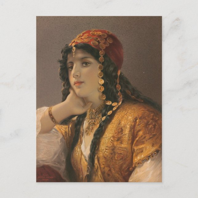 Odalesque by Gustav Richter Chromolithograph Postcard (Front)