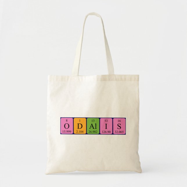Odalis periodic table name tote bag (Front)
