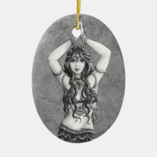 Odalisk Ceramic Tree Decoration (Front)