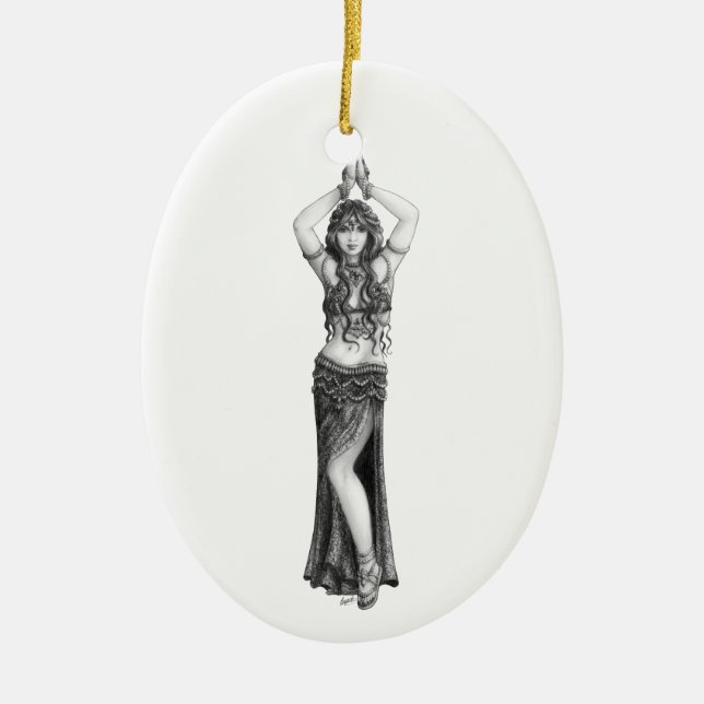 Odalisk Ceramic Tree Decoration (Front)