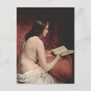 Odalisque with Book Postcard