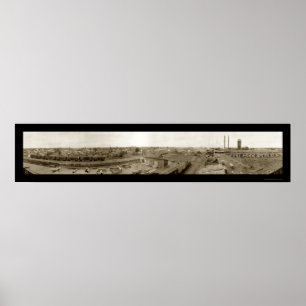 Odanah Wisconsin Train Photo 1915 Poster