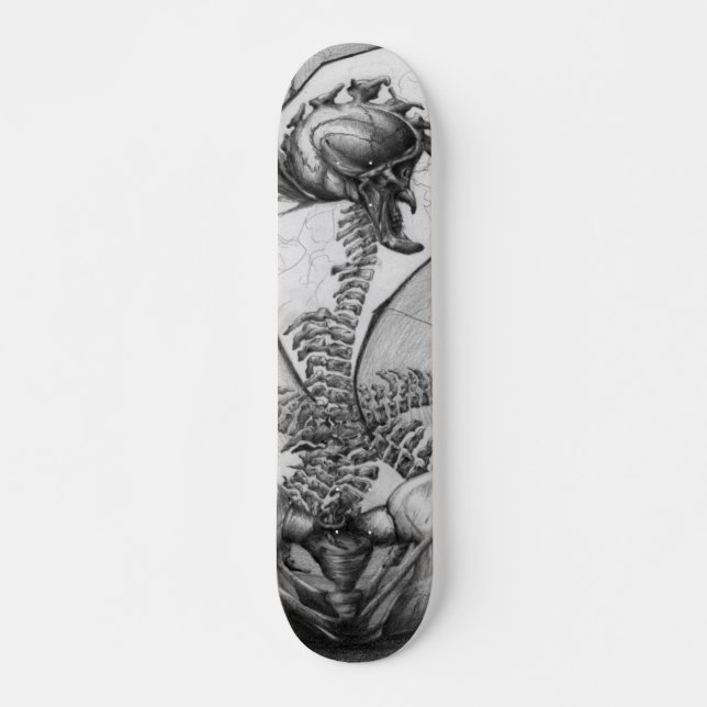 Odd Bone Fellow Horror Skeleton Winged Monster Art Skateboard (Front)
