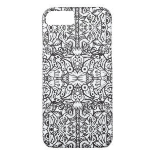 Odd Doodle art creatures in a crazy pattern design iPhone 8/7 Case