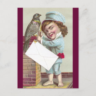 Odd Fellow Sending Pigeon Post Postcard
