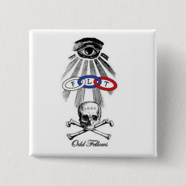 odd fellows 15 cm square badge (Front)