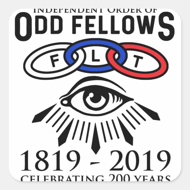 Odd Fellows Links and Eye 200th Stickers (Front)
