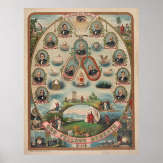 Odd fellows memento [1883] poster
