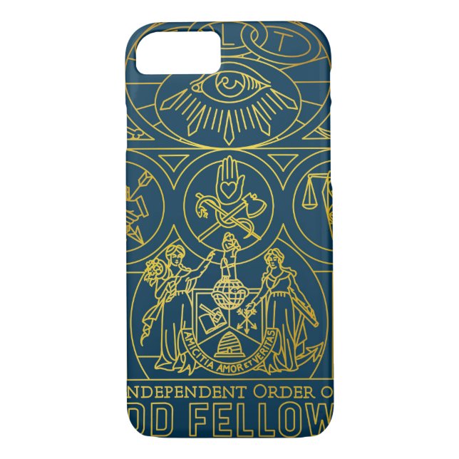 Odd Fellows SGL Mural Monoline Case-Mate iPhone Case (Back)