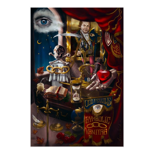 Odd Fellows Symbolic Vanitas Poster (Front)