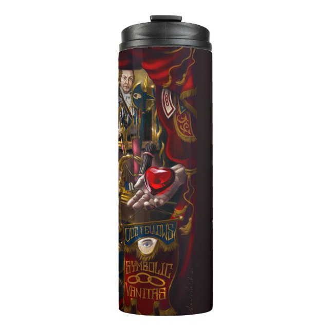 Odd Fellows Symbolic Vanitas Thermal Tumbler (Front)