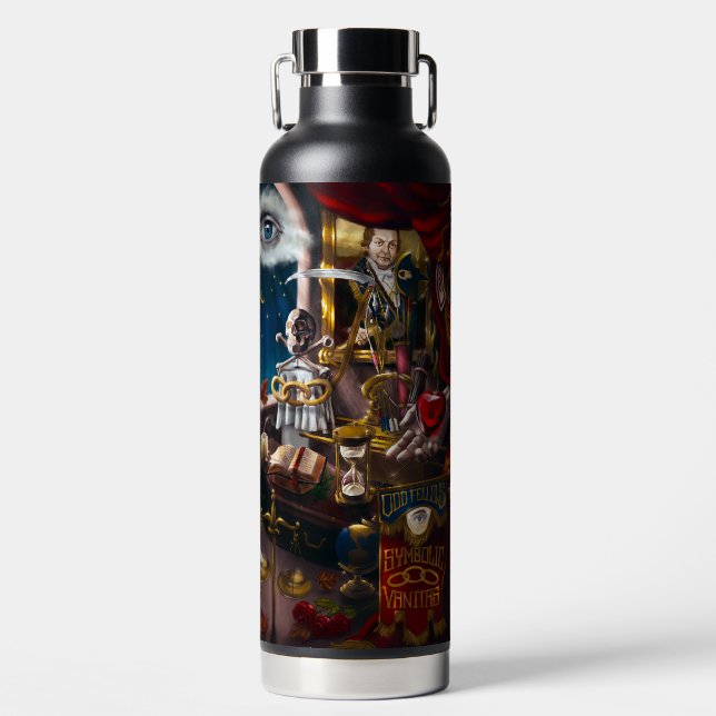 Odd Fellows Symbolic Vanitas Water Bottle (Front)