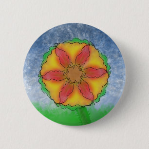 Odd Flower 6 Cm Round Badge
