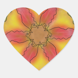 Odd Flower Heart Sticker