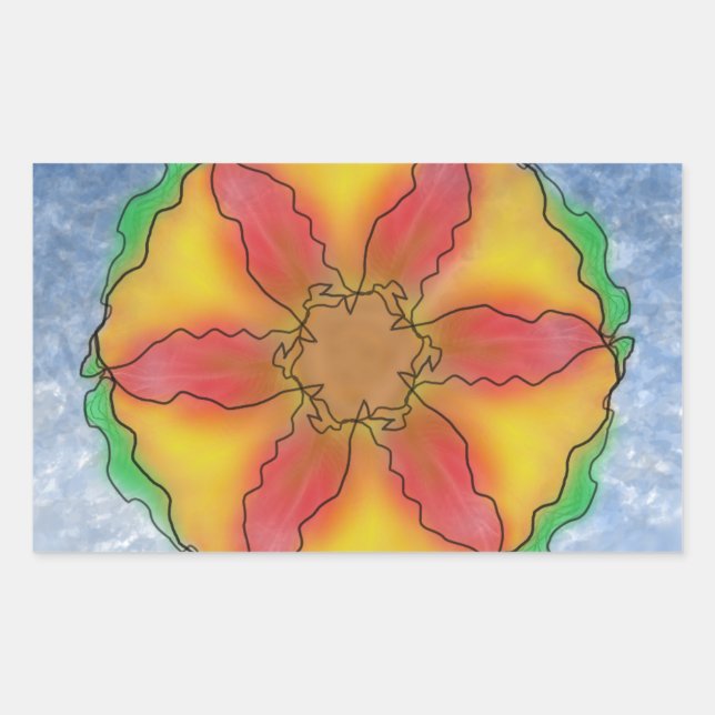 Odd Flower Rectangular Sticker (Front)