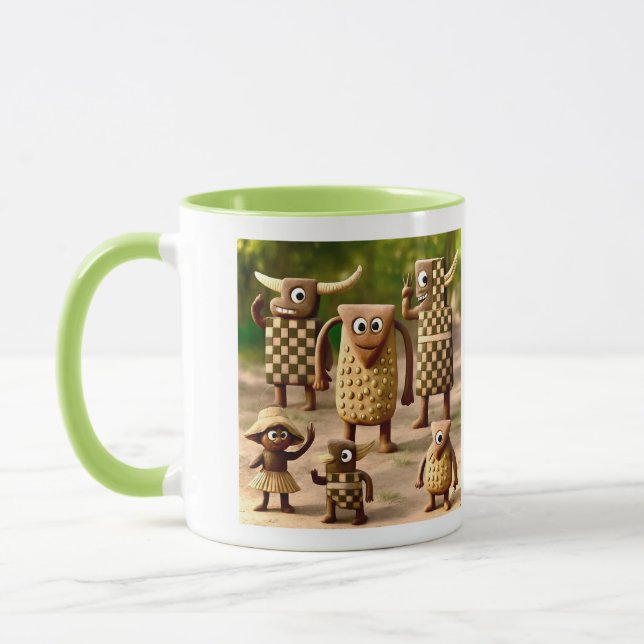 Odd Friends – Forest Chequered & Dots Clan Poster Mug (Left)